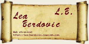 Lea Berdović vizit kartica